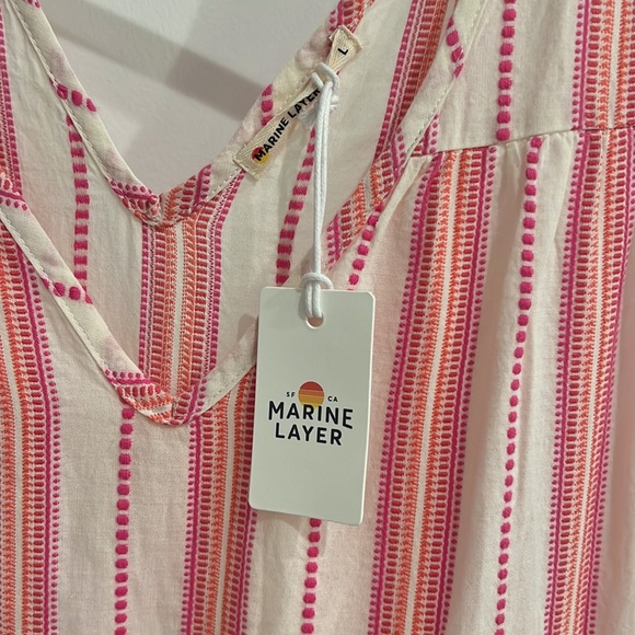 Striped Pink and White Maxi Dress - Picture 2 of 4